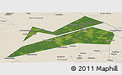 Satellite Panoramic Map of Konakovskiy, shaded relief outside