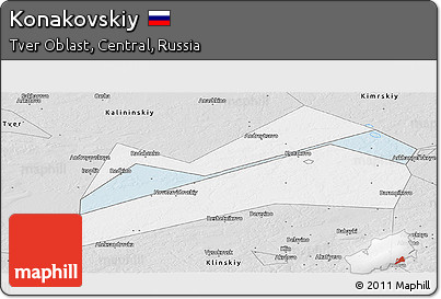 Silver Style Panoramic Map of Konakovskiy