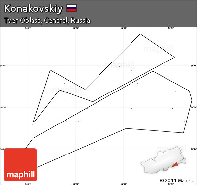 Blank Simple Map of Konakovskiy, cropped outside, no labels
