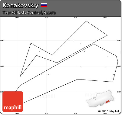 Blank Simple Map of Konakovskiy, cropped outside, no labels