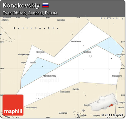 Classic Style Simple Map of Konakovskiy
