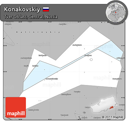 Gray Simple Map of Konakovskiy
