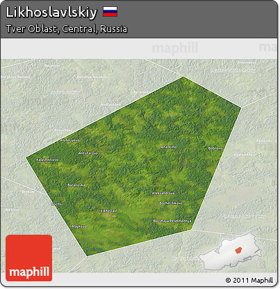 Satellite 3D Map of Likhoslavlskiy, lighten
