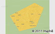 Savanna Style 3D Map of Likhoslavlskiy, single color outside