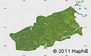 Satellite Map of Tver Oblast, single color outside