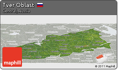 Satellite Panoramic Map of Tver Oblast, lighten, semi-desaturated