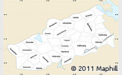 Classic Style Simple Map of Tver Oblast, single color outside