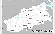 Gray Simple Map of Tver Oblast, single color outside