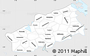 Silver Style Simple Map of Tver Oblast, single color outside