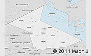 Silver Style 3D Map of Vesyegonskiy
