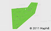 Political 3D Map of Zapadnodvinskiy, cropped outside