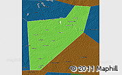 Political 3D Map of Zapadnodvinskiy, darken
