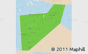Political 3D Map of Zapadnodvinskiy, lighten