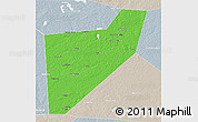 Political 3D Map of Zapadnodvinskiy, lighten, semi-desaturated