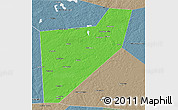 Political 3D Map of Zapadnodvinskiy, semi-desaturated
