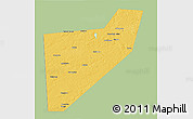 Savanna Style 3D Map of Zapadnodvinskiy, single color outside