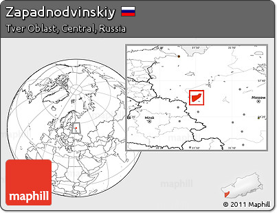 Blank Location Map of Zapadnodvinskiy