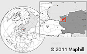 Blank Location Map of Zapadnodvinskiy, highlighted country, highlighted grandparent region