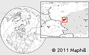 Blank Location Map of Zapadnodvinskiy, highlighted grandparent region