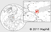 Blank Location Map of Zapadnodvinskiy, highlighted parent region