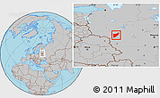 Gray Location Map of Zapadnodvinskiy