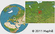 Satellite Location Map of Zapadnodvinskiy