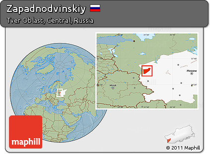 Savanna Style Location Map of Zapadnodvinskiy, highlighted grandparent region, hill shading