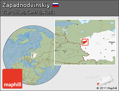 Savanna Style Location Map of Zapadnodvinskiy, highlighted grandparent region, hill shading
