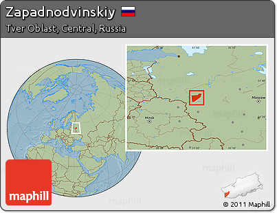 Savanna Style Location Map of Zapadnodvinskiy, hill shading