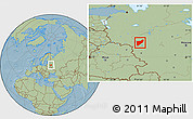 Savanna Style Location Map of Zapadnodvinskiy, hill shading
