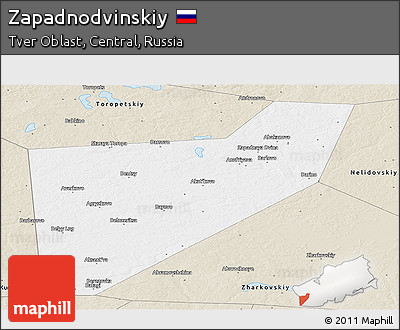 Classic Style Panoramic Map of Zapadnodvinskiy