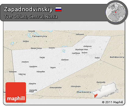 Classic Style Panoramic Map of Zapadnodvinskiy