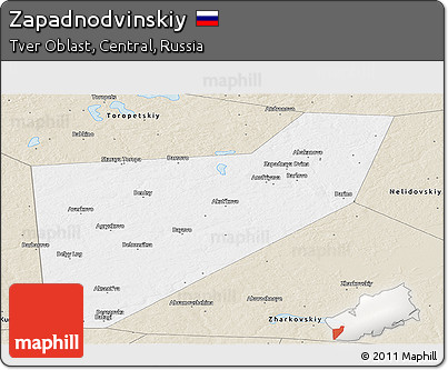 Classic Style Panoramic Map of Zapadnodvinskiy
