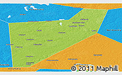 Physical Panoramic Map of Zapadnodvinskiy, political outside