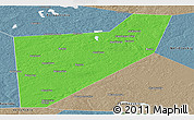 Political Panoramic Map of Zapadnodvinskiy, semi-desaturated