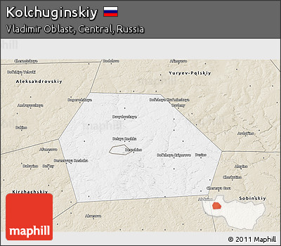 Classic Style 3D Map of Kolchuginskiy