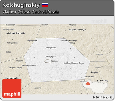 Classic Style 3D Map of Kolchuginskiy