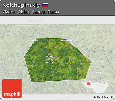 Satellite 3D Map of Kolchuginskiy, lighten