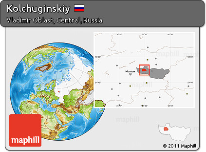 Physical Location Map of Kolchuginskiy, highlighted country, highlighted parent region