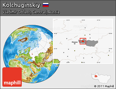 Physical Location Map of Kolchuginskiy, highlighted country, highlighted parent region