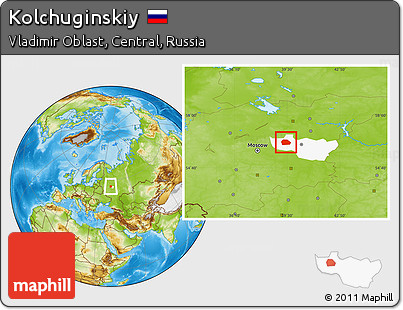 Physical Location Map of Kolchuginskiy, highlighted parent region