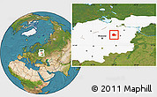 Satellite Location Map of Kolchuginskiy, highlighted grandparent region
