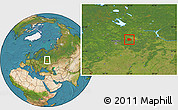 Satellite Location Map of Kolchuginskiy