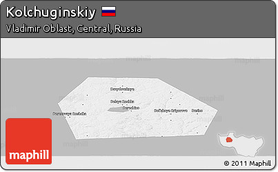 Gray Panoramic Map of Kolchuginskiy, single color outside