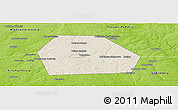 Shaded Relief Panoramic Map of Kolchuginskiy, physical outside