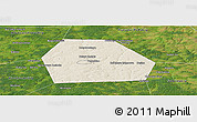 Shaded Relief Panoramic Map of Kolchuginskiy, satellite outside