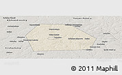 Shaded Relief Panoramic Map of Kolchuginskiy, semi-desaturated