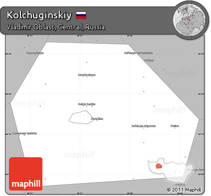 Gray Simple Map of Kolchuginskiy