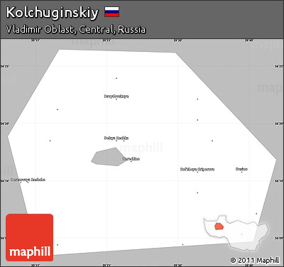 Gray Simple Map of Kolchuginskiy, single color outside
