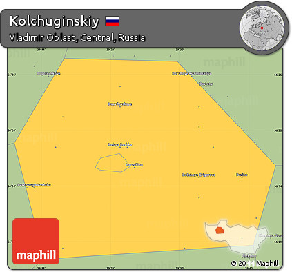 Savanna Style Simple Map of Kolchuginskiy